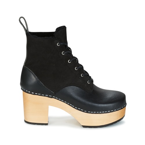 Swedish hasbeens - HIPPIE LACE UP - Noir