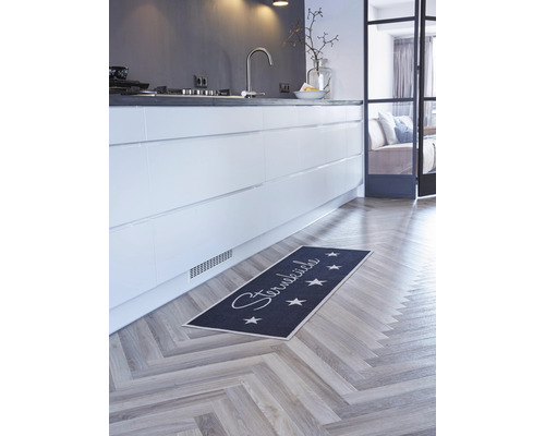 Vuilvangmat Cook&Wash star keuken zwart 50x150 cm