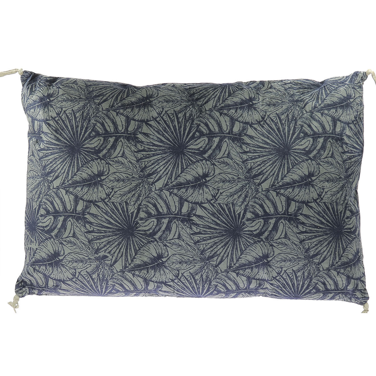 En Fil d'Indienne Housse de coussin Goa plomb - 50x75 cm