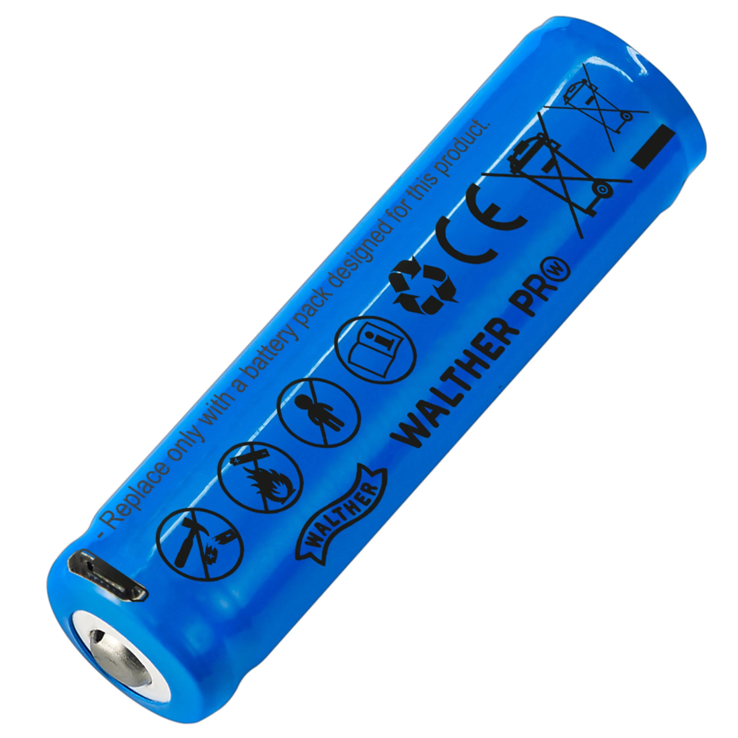 Walther -  Akku NiMH INR18650 inkl. USB-Aufladefunktion