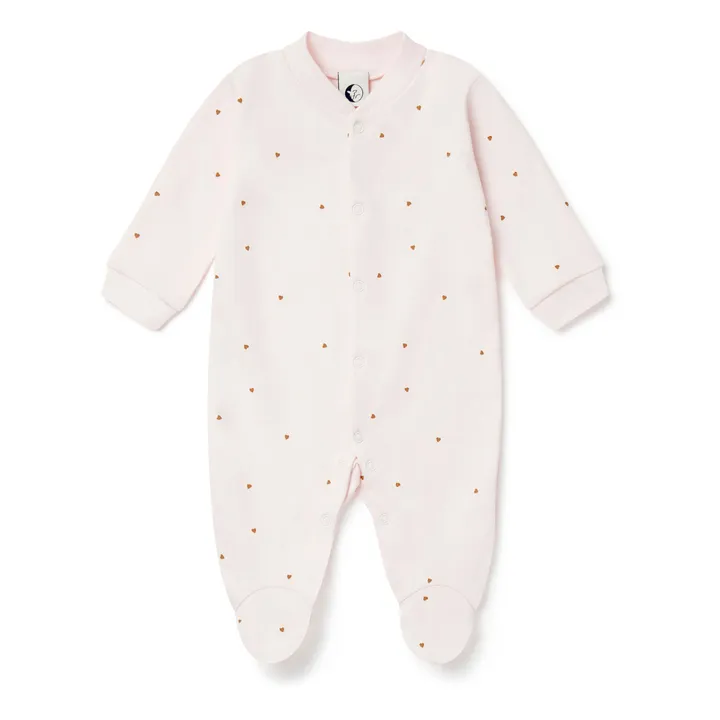 Sleepy Doe Pyjama Avec Pieds Mini Cœur | Rose pâle