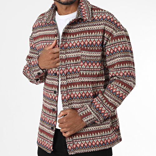 Surchemise Beige Rouge