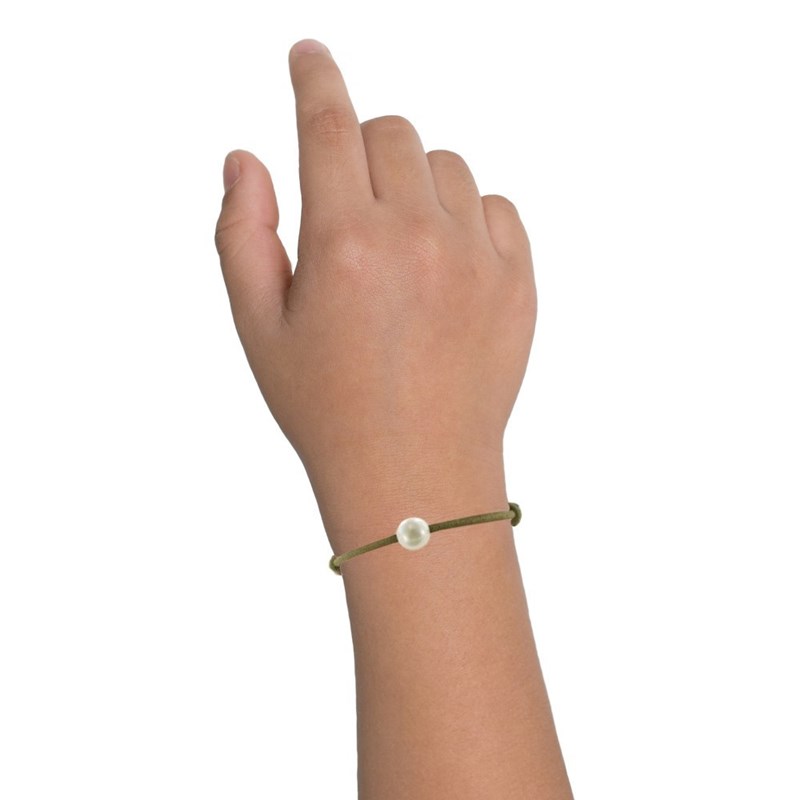 Bracelet Enfant La Perle Blanche des Petites Poulettes - Colors - Bleu Jean