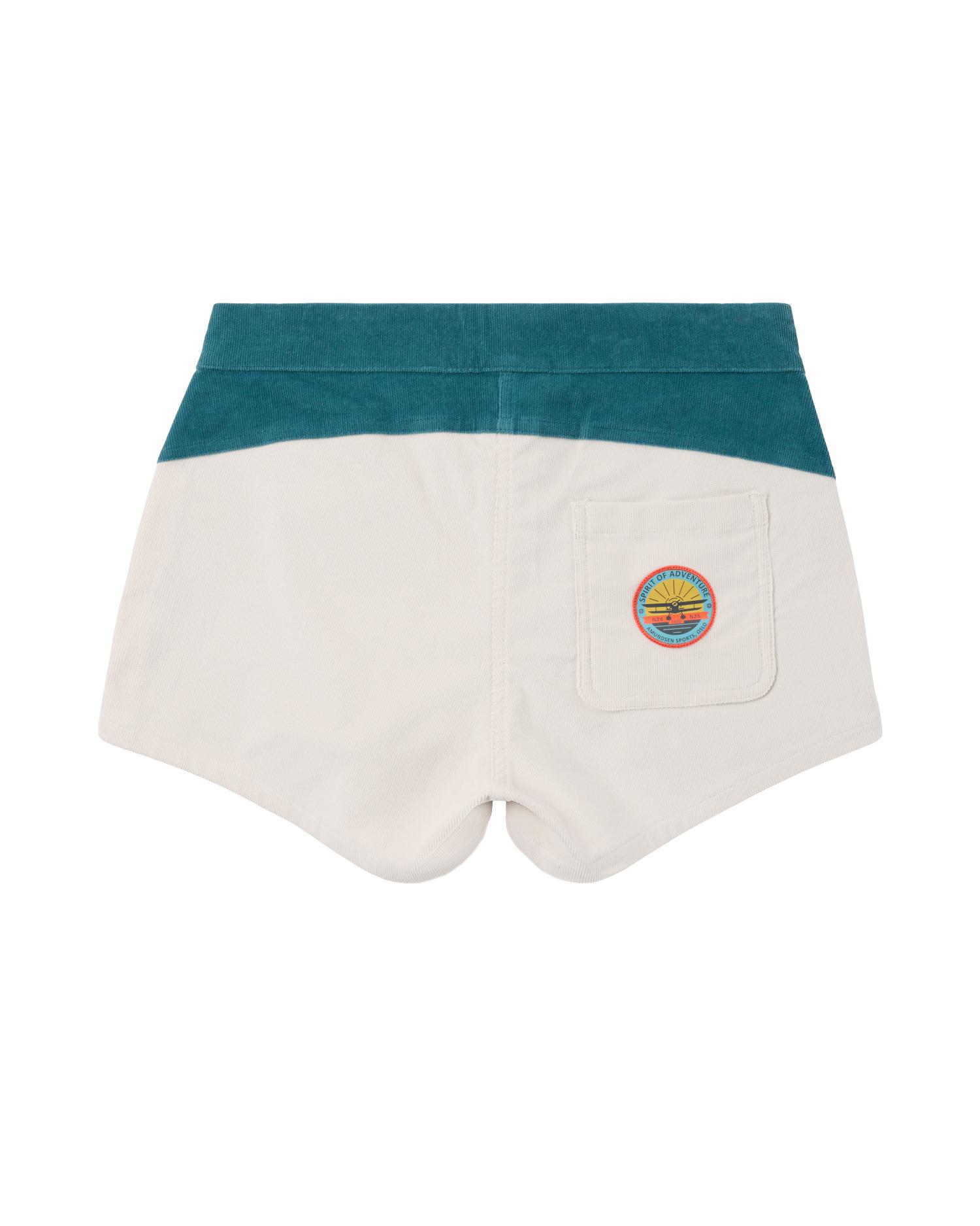 Amundsen 3Incher Cord Shorts Womens Elemental Blue/Natural
