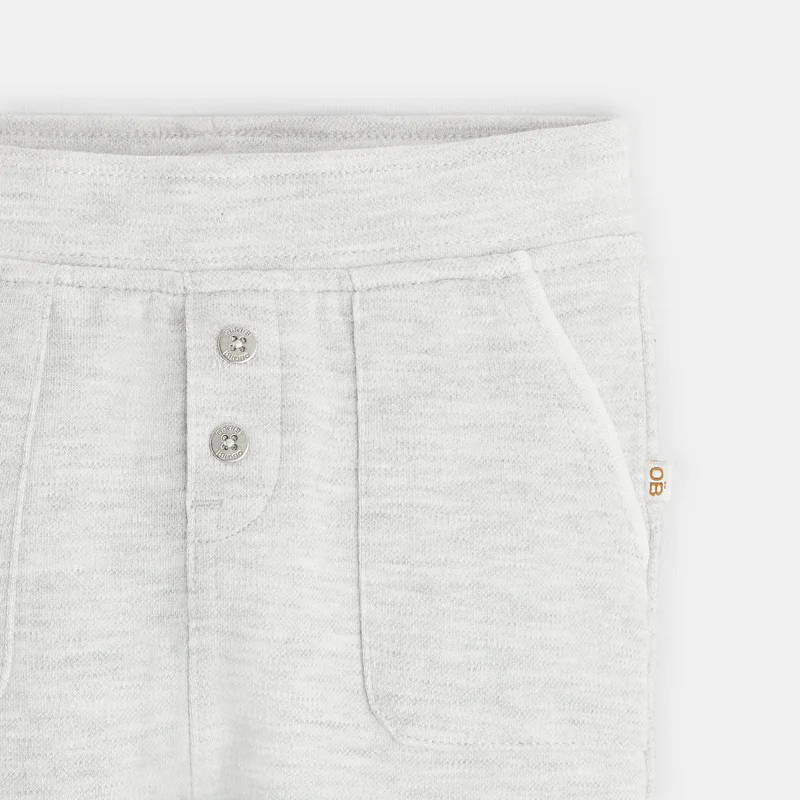 Pantalon coton fantaisie gris bébé garçon Gris ou noir