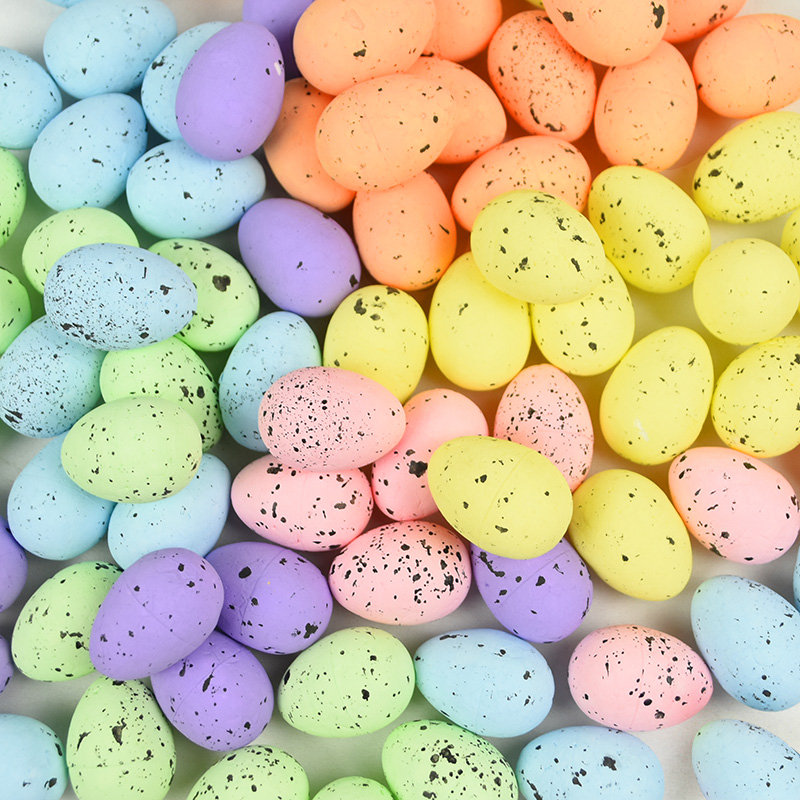 (20er Set) Schaumstoff Deko Ostereier Accessoire für Ostern - Bunt