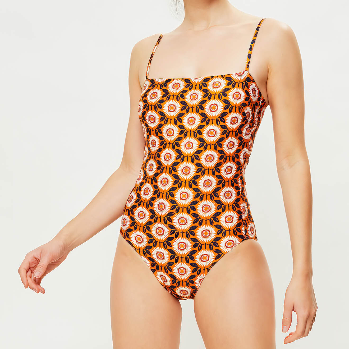 Iodus Maillot de Bain 1 pièce Liberty orange/marine/écru