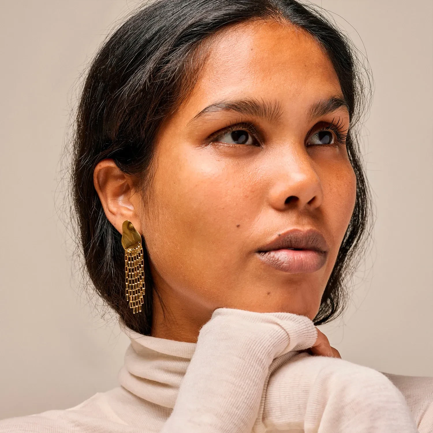 Enamel Solange Øreringe 18 kt. Forgyldt Sølv E395G