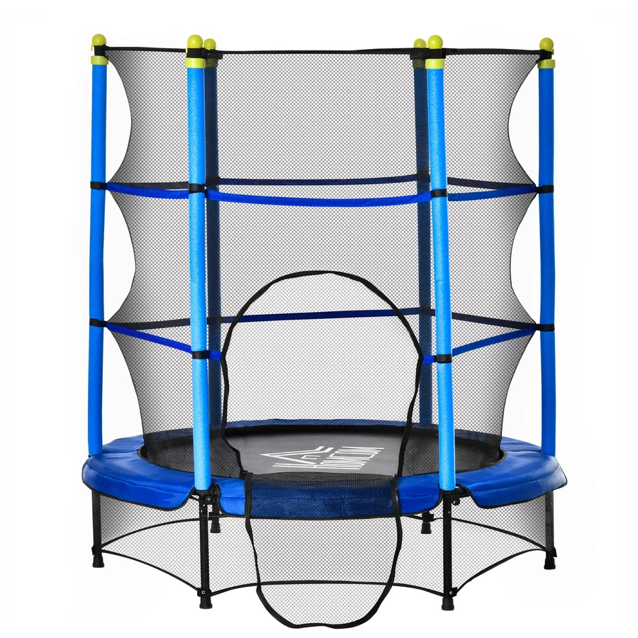 HOMCOM Trampolin mit Sicherheitsnetz blau