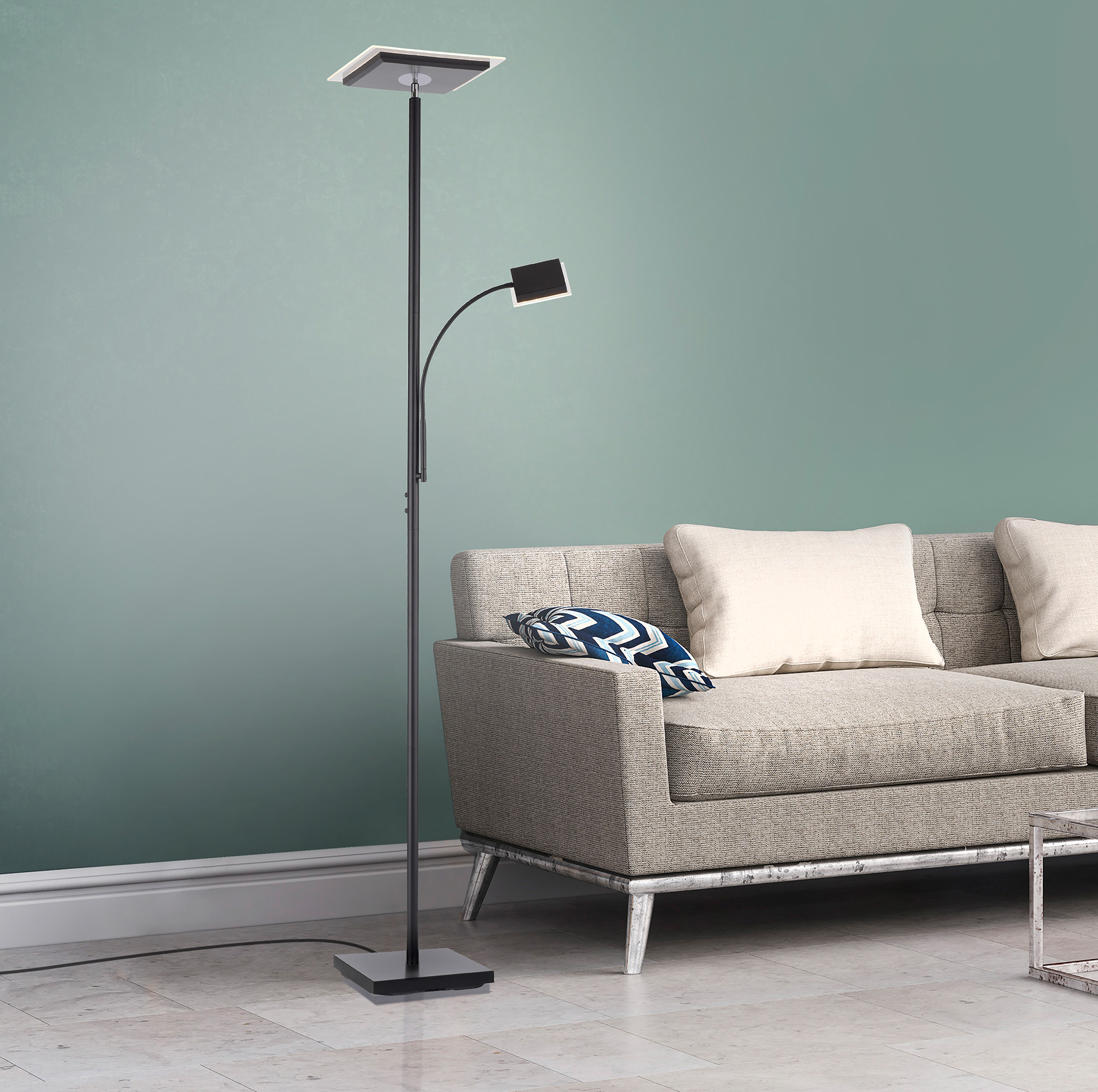 LED-Fluter - schwarz - dimmbar - 190 cm
