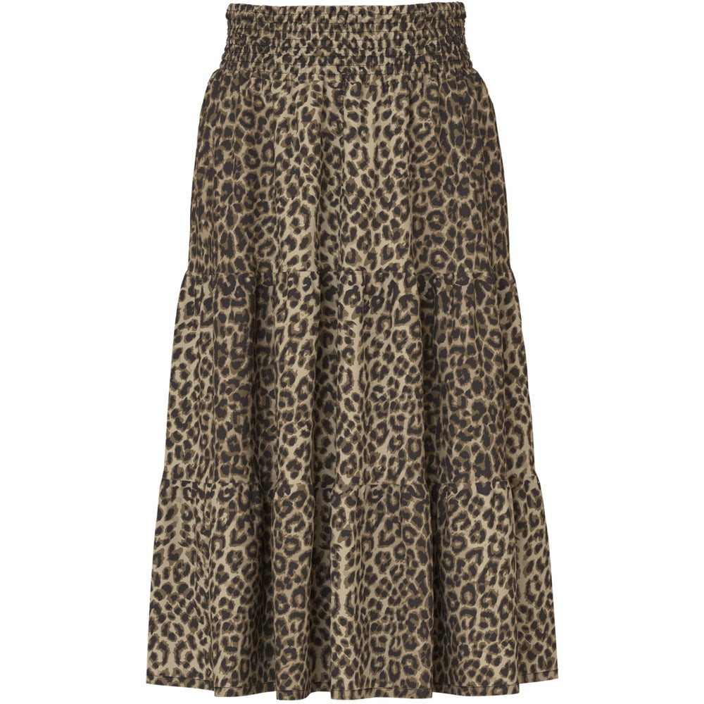 Køb Name It Black Leopard AOP Vinaya Long Wide Nederdel