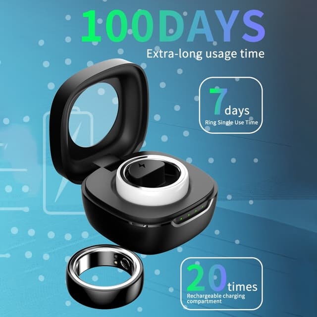 Multifunktion Smart Ring Health Tracker Søvn Hjertefrekvens Blod oxygen overvågning 18#