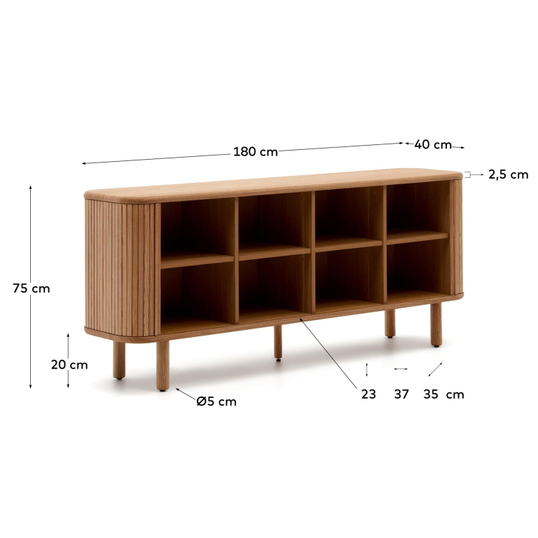 Kave Home Mailen dressoir 180x40 naturel