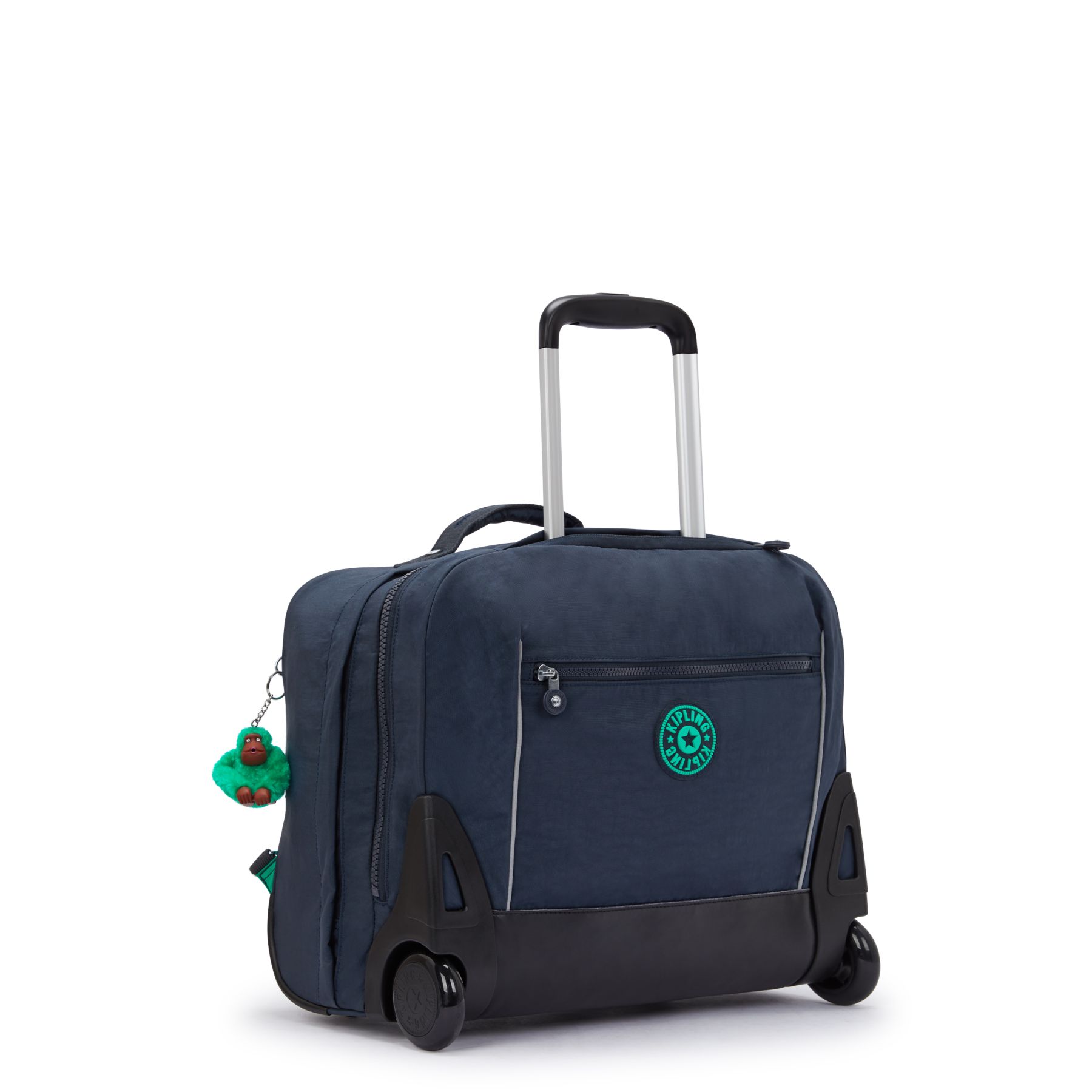 GIORNO Grand sac à dos à roulettes avec compartiment pour ordinateur - Blue Green Block