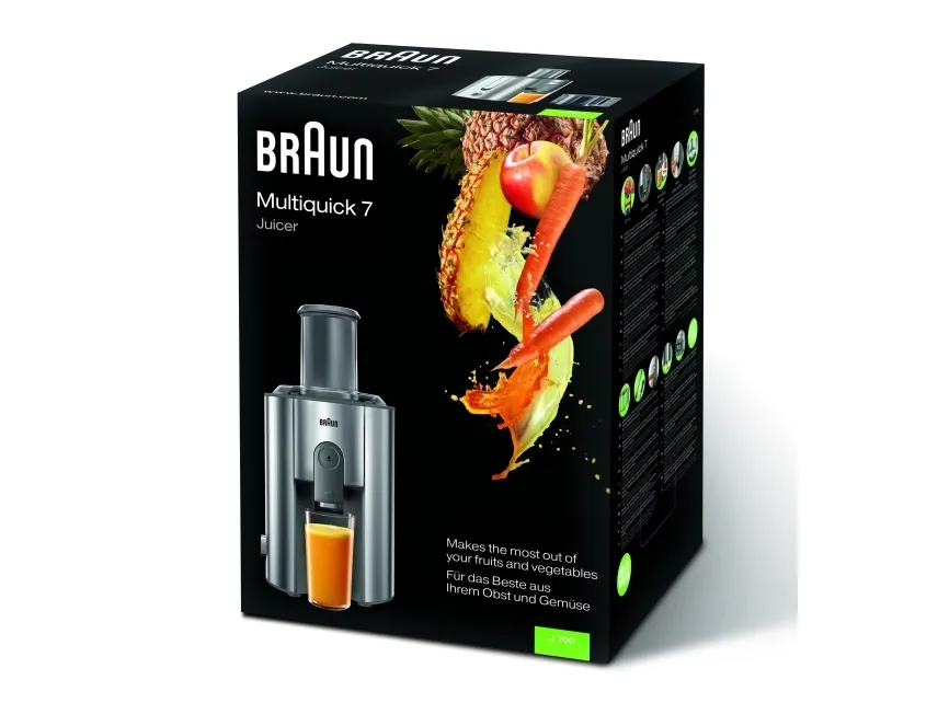 Braun Multiquick 7 J 700 - Saftpresser - 1 kW - rustfrit stål