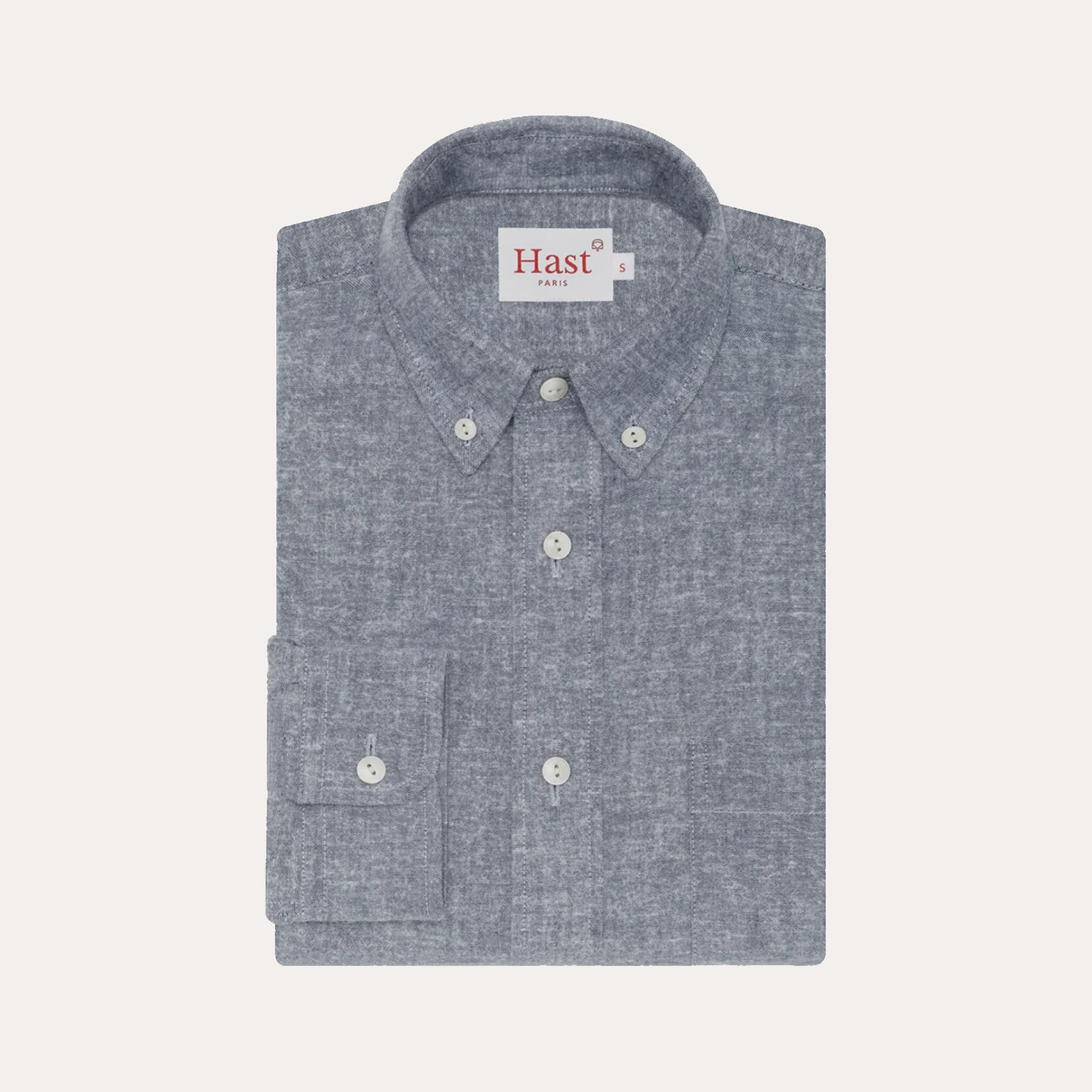 Blue organic cotton flannel shirt