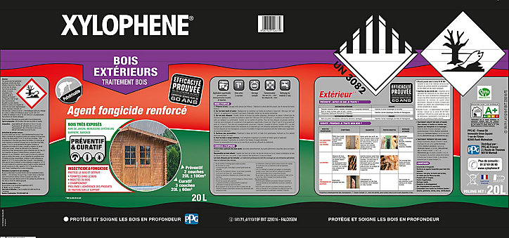 Traitement extérieur Xylophene Bois s 20L