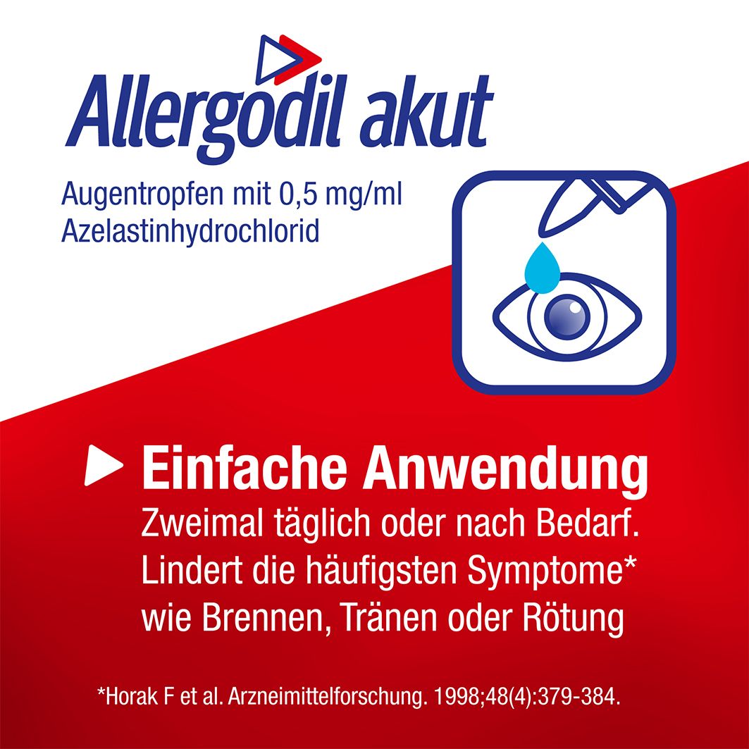 Allergodil® akut Augentropfen: Lindernde Lösung für die Augen bei Pollenallergie, Heuschnupfen, nicht-saisonaler Allergie