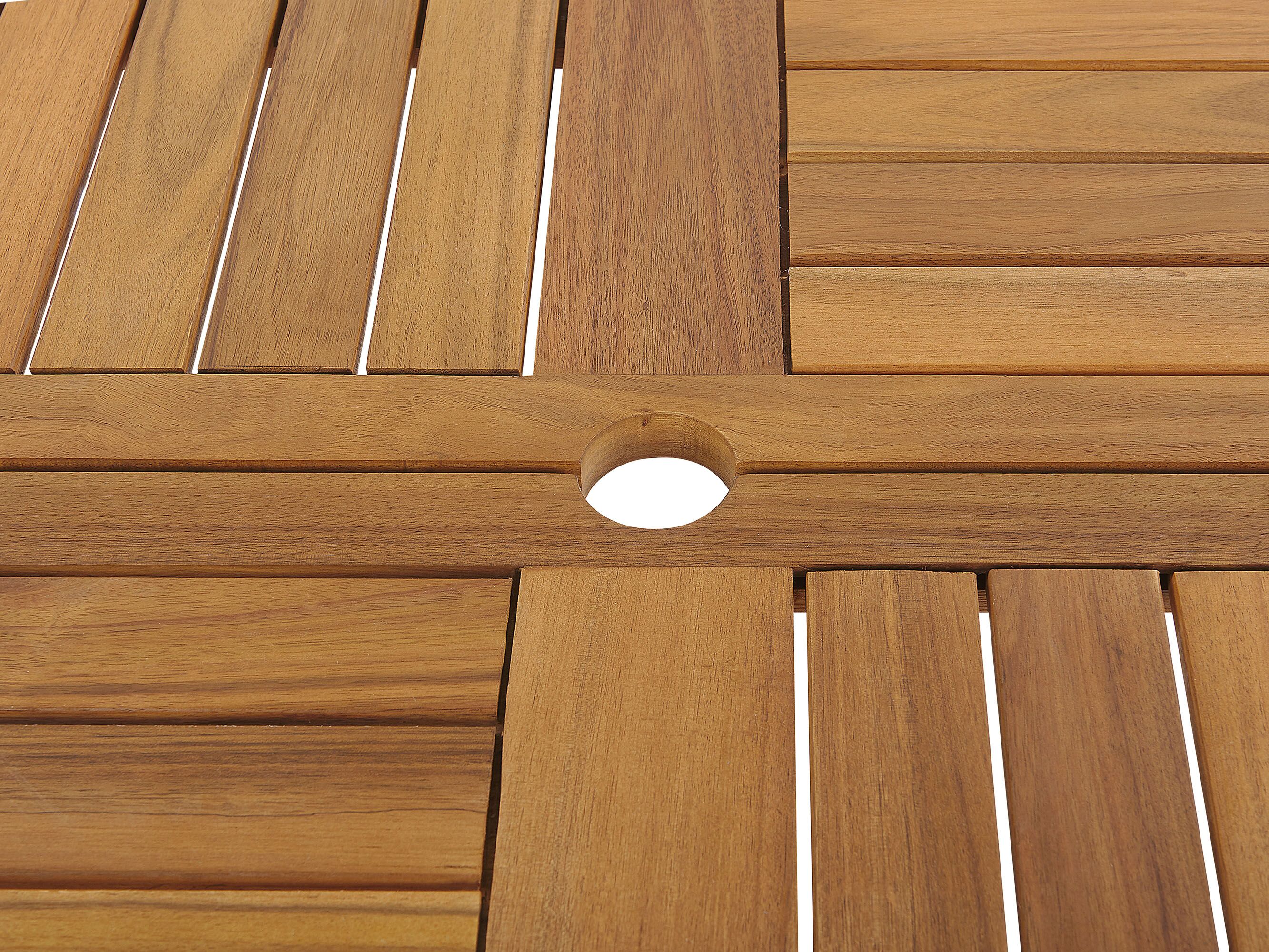 Tuinset 6-zits TOLVE met parasol (12 opties) Acaciahout Bruin