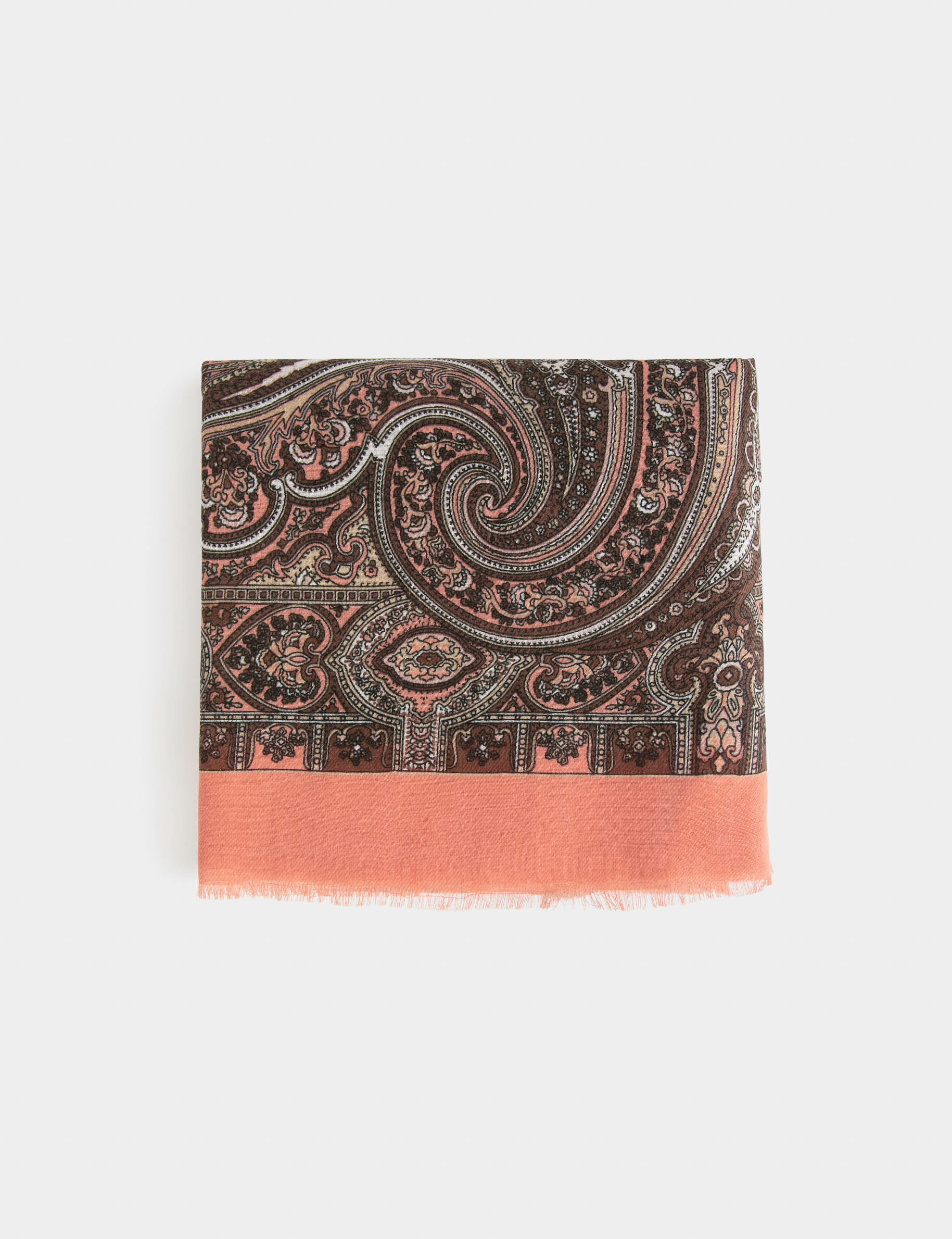 Foulard imprimé cachemire orange femme - orange