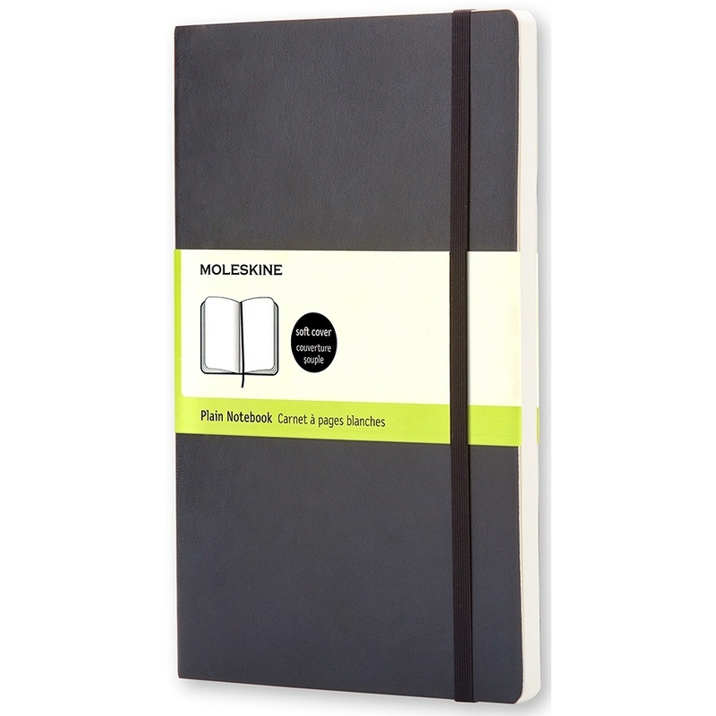 Moleskine Classic Notizbuch, Softcover, 130 x 210 mm, blanco, schwarz