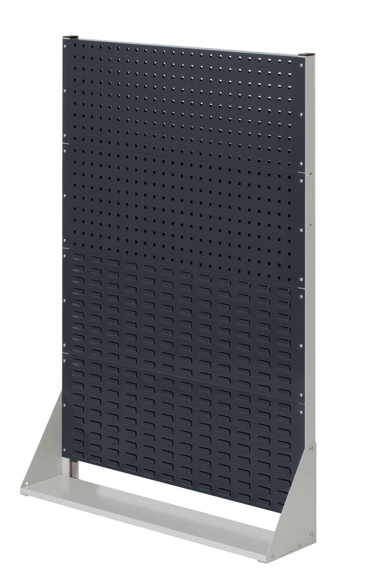 Kappes® RasterPlan scheidingswanden, enkelzijdig, maat #4 - 2x geperforeerde panelen, 2x gesleufde panelen, antracietgrijs RAL 7035