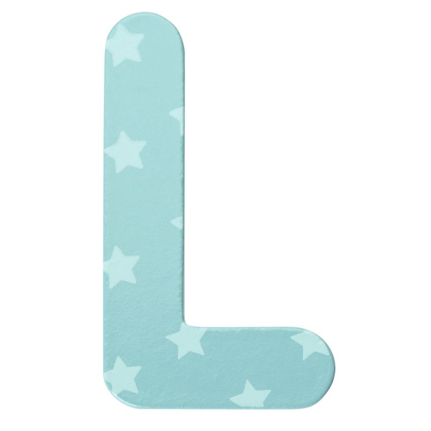 Lettre décorative en bois L - Vert