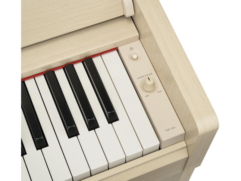 Yamaha E-Piano Arius YDP-S35WA White Ash E-Piano mit gewichtetem GHS-Keyboard mit 88 Tasten