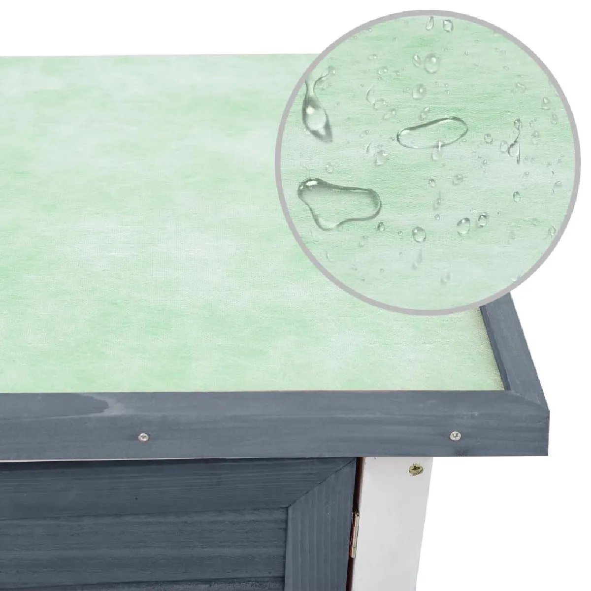 Helloshop26 Clapier extérieur 1 porte 90 x 45 x 80 cm Gris
