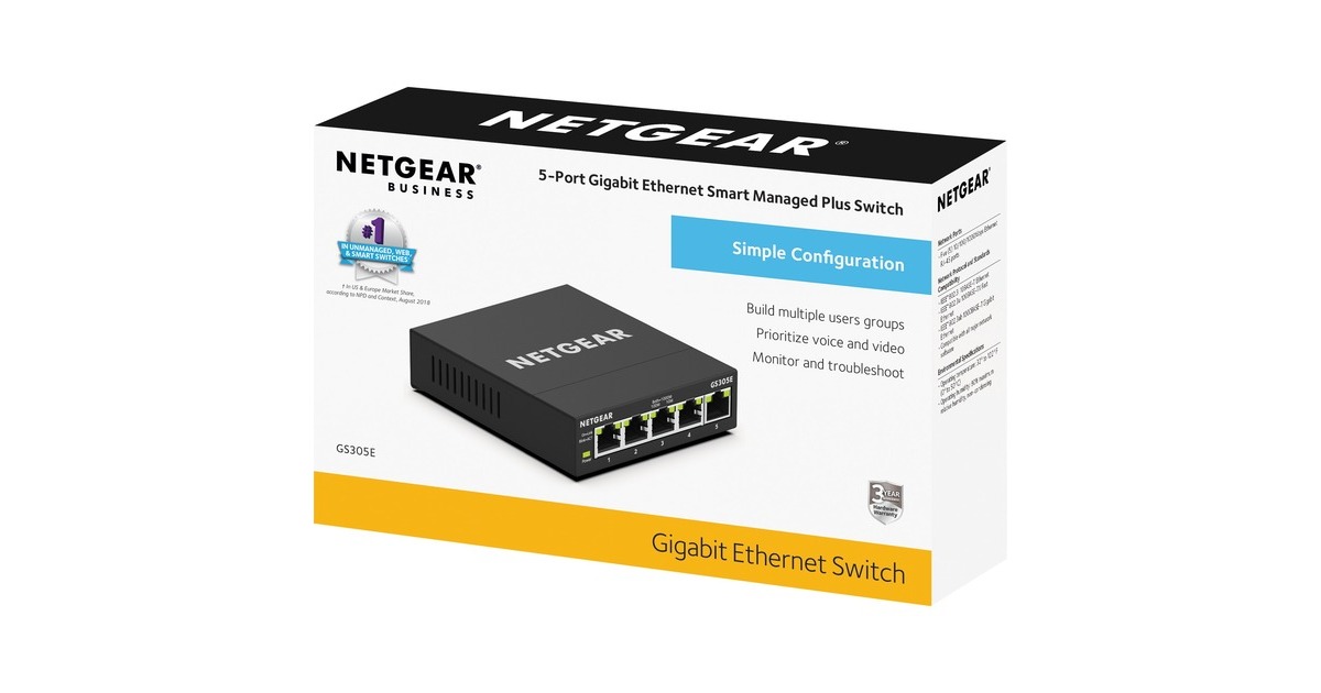 NetgearGS305E switch