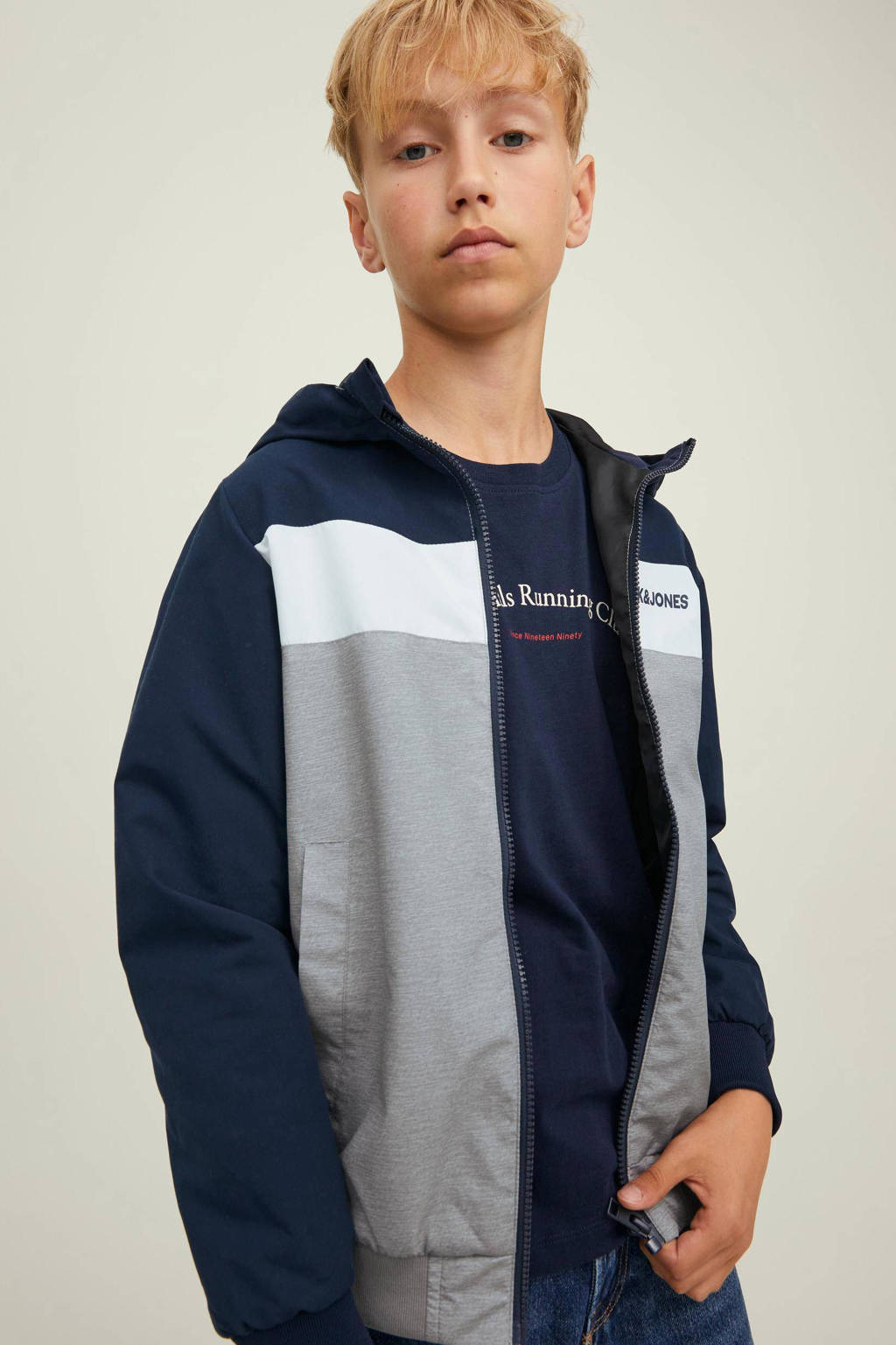 JACK & JONES zomerjas JJERUSH donkerblauw