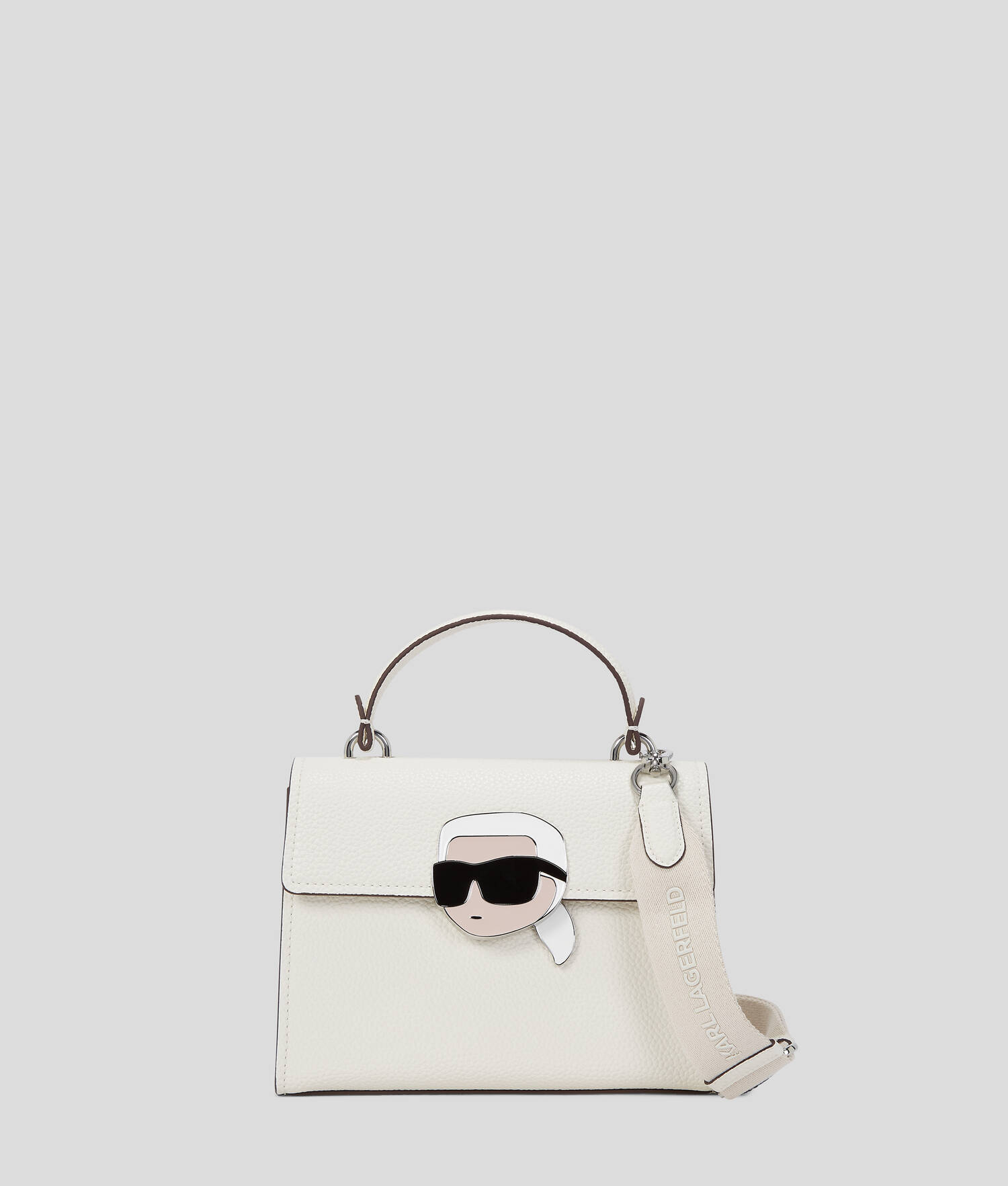 SAC BANDOULIÈRE GRAINÉ IKON - Blanc Cassé