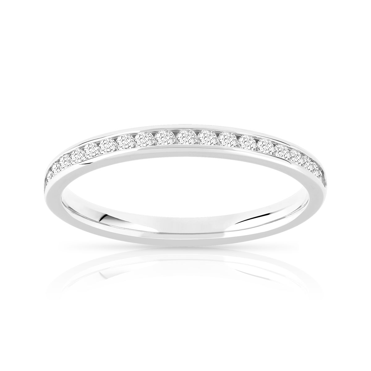 Alliance demi-tour or 750 blanc diamant H/P1