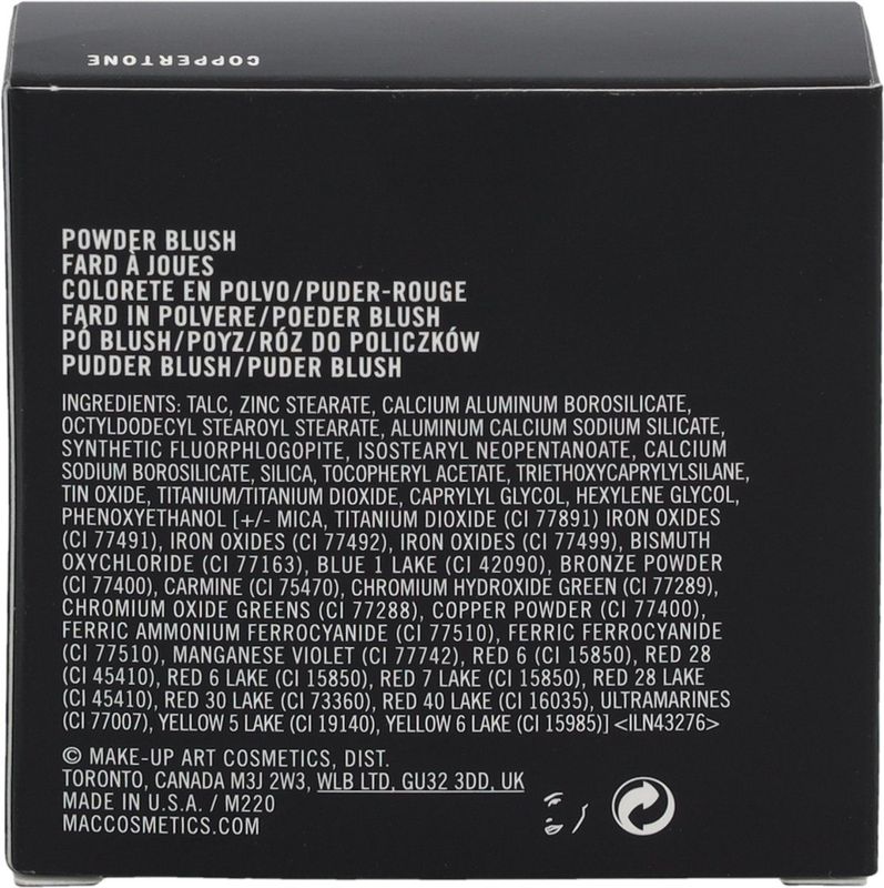 Mac Matte Powder Blush Coppertone 6 Gr