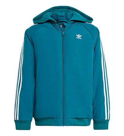 adidas Originals Steppjacke - Erdöl m. Weiß