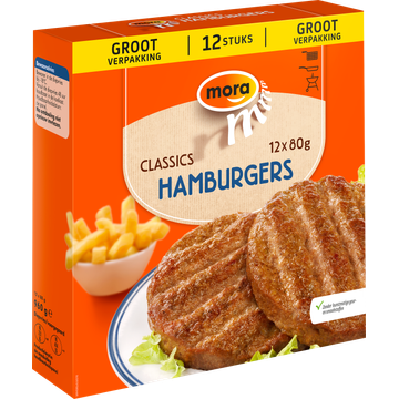 Mora Classics Hamburgers 12 x 80 g
