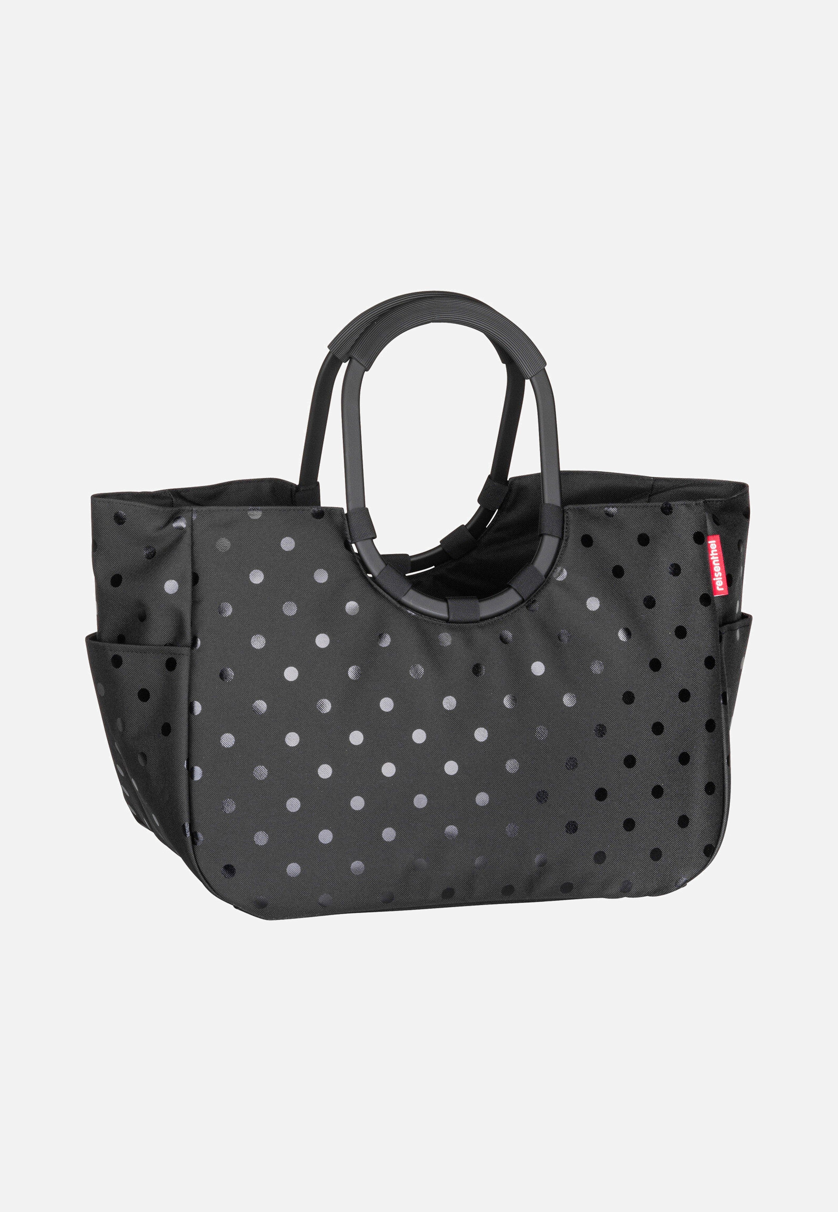 loopshopper L Glossy Dots Black - Einkaufskorb