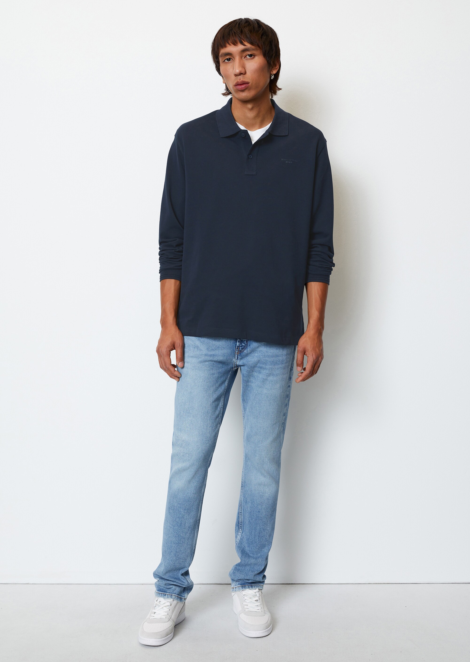 Langarm-Poloshirt Piqué regular aus Organic Cotton
