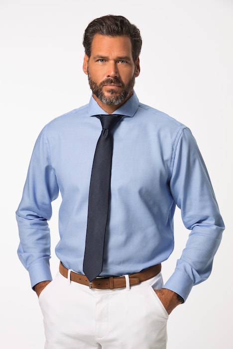 Businesshemd, Langarm, Haifisch-Kragen, Minimal-Print, Easy Care, Comfort Fit, bis 8 XL