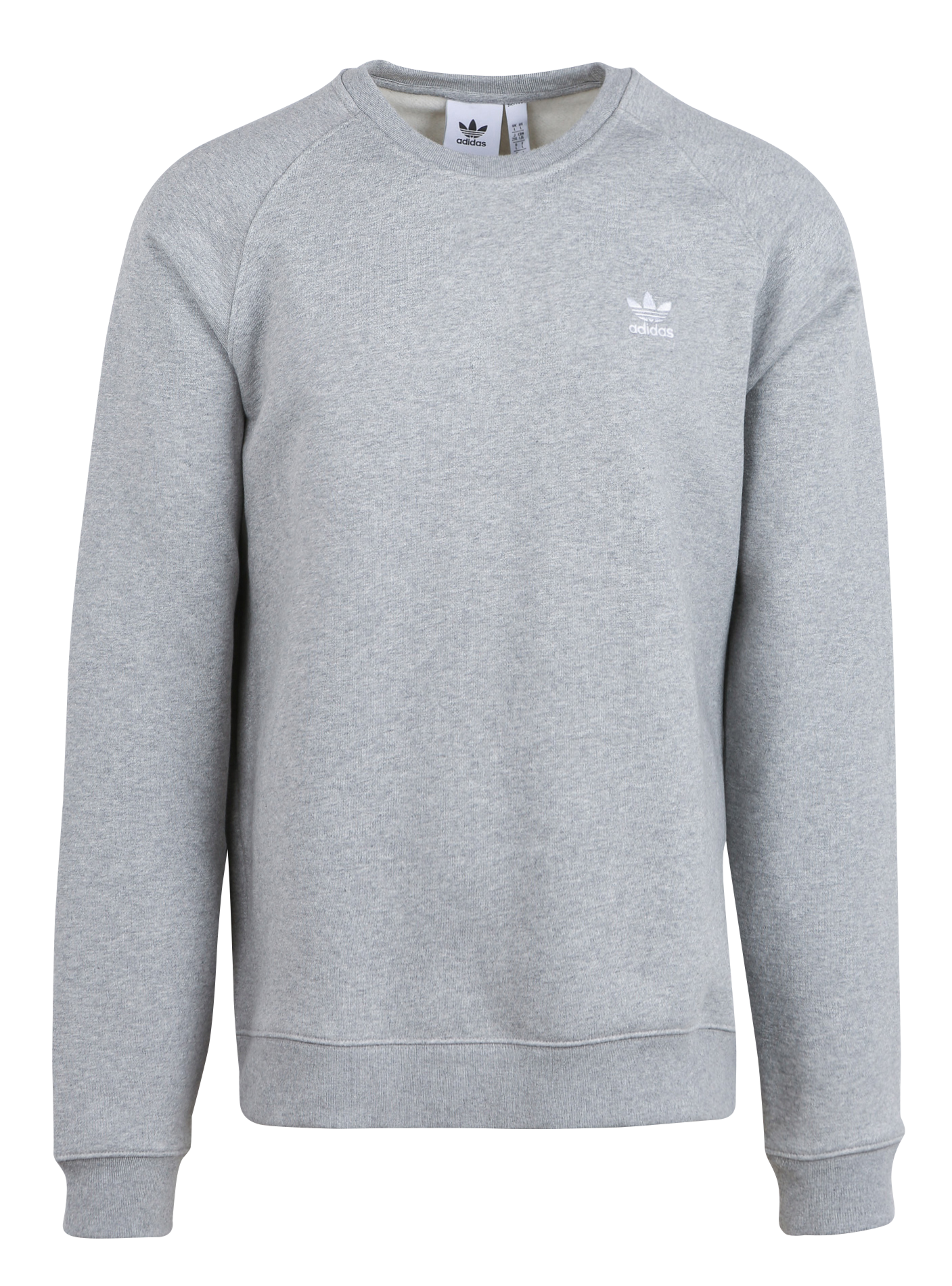 Sweat col rond en molleton doux| Gris