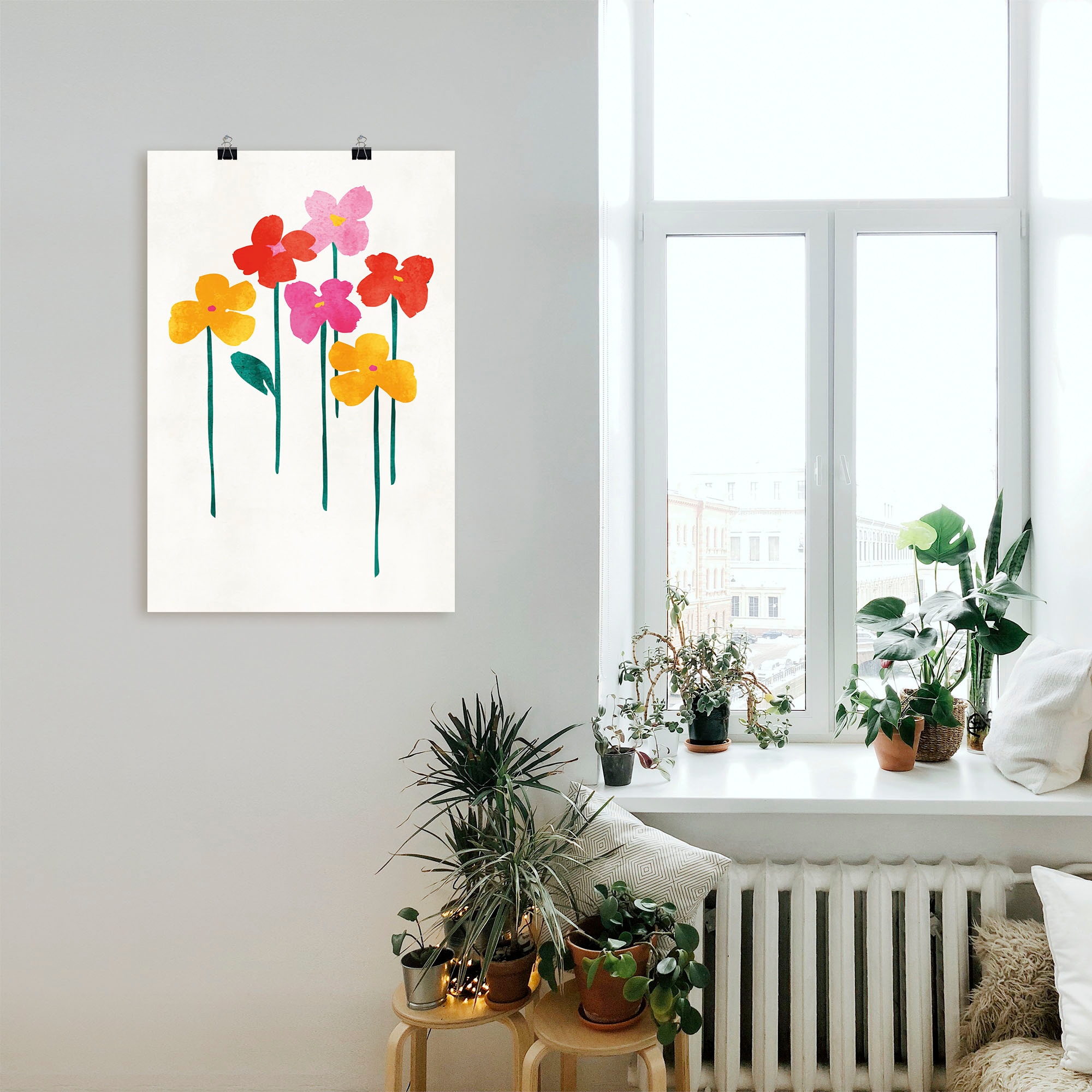 Artland Wandbild »Kleine glückliche Blumen« Blumenbilder 1 Stk. tlg. als Leinwandbild, Poster in verschied. Grössen