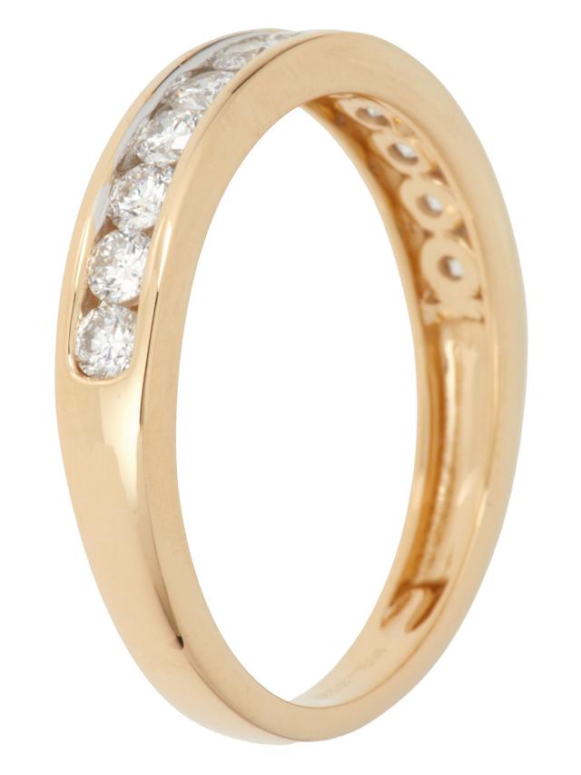 Rivière-Ring, Brillanten, Gelbgold 585