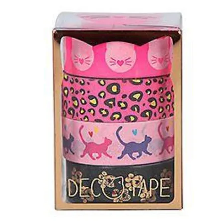 Depesche TOPModel Deko Tape Katze 4er Set, 2-fach sortiert