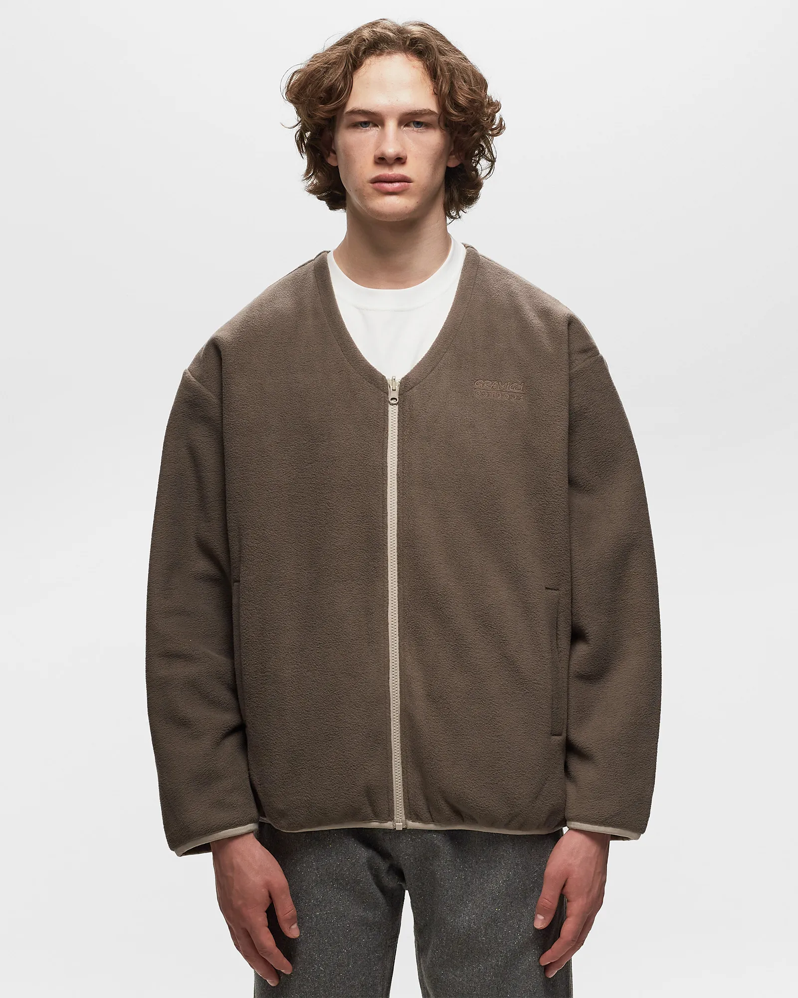 Gramicci REVERSIBLE FLEECE CARDIGAN