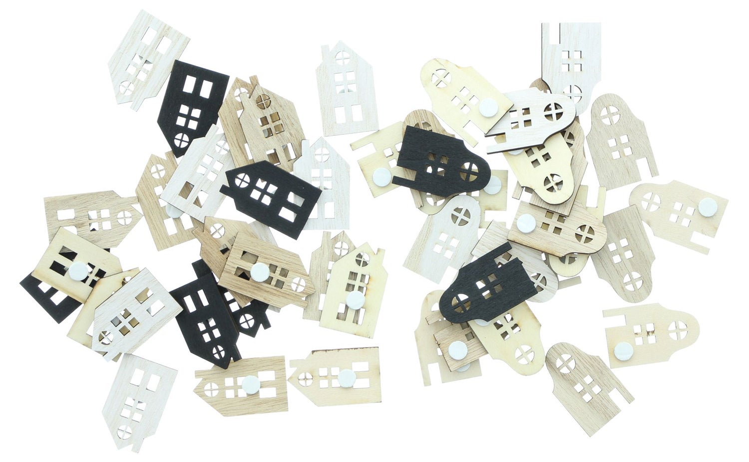 FRANK FLECHTWAREN | Sprinklerhuis, set van 48, H: 4 cm, HOUT