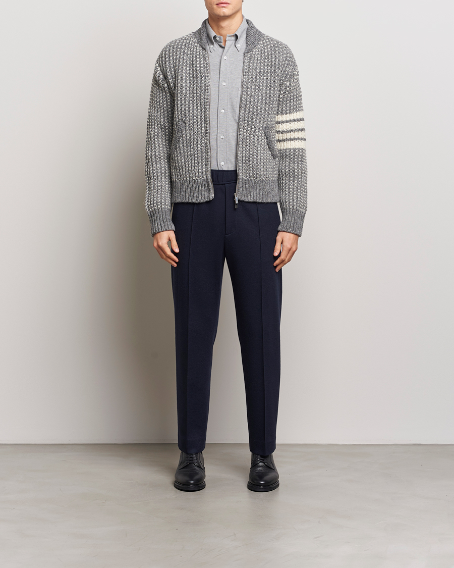 Thom Browne Irish Wool Bomber Jacket Medium Grey