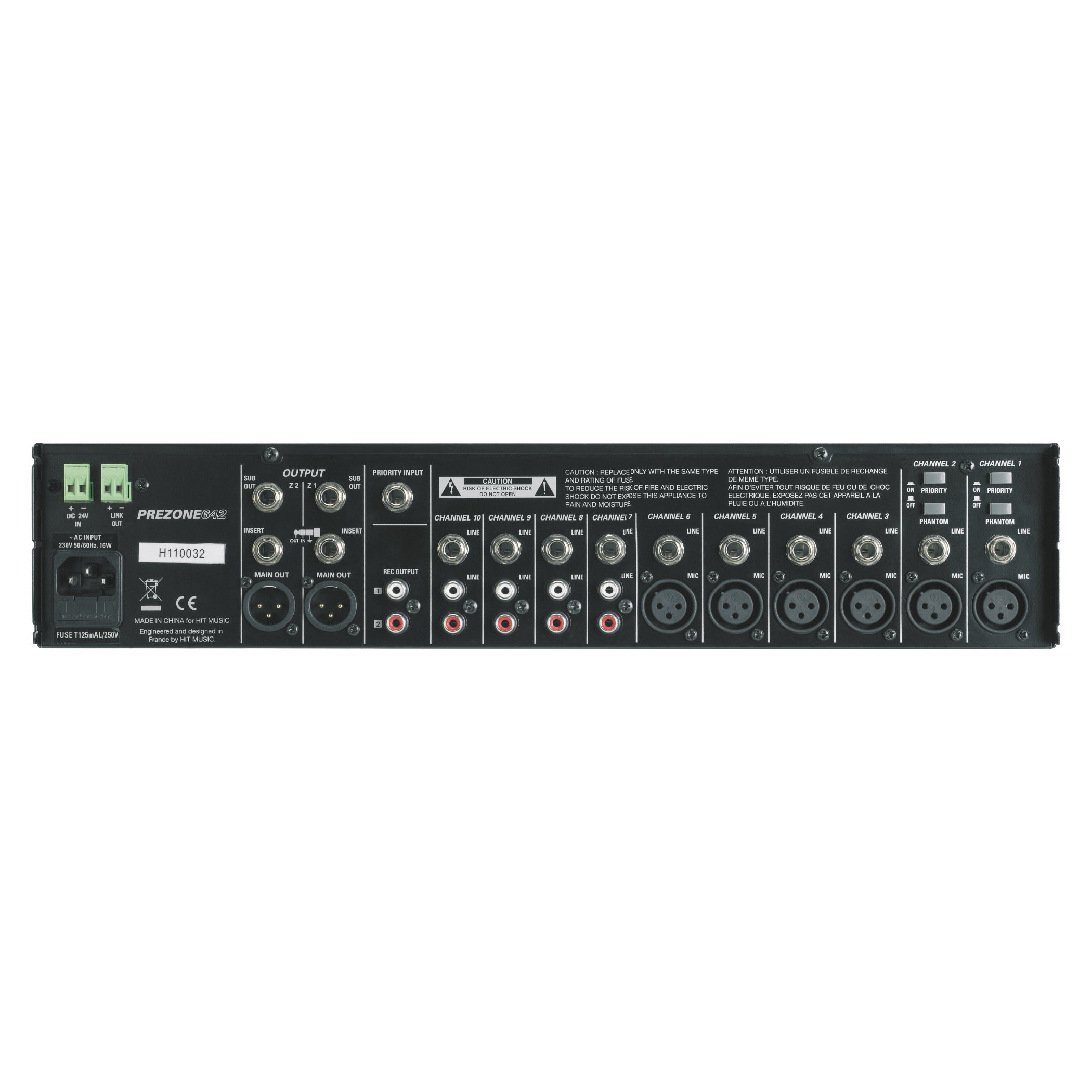 Audiophony PREZONE642 voorversterker 10 kanalen 2 zones