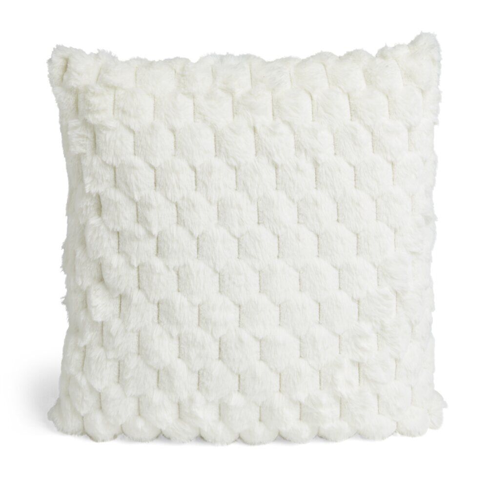 Coussin carré toucher peluche 40x40cm - 4 modèles