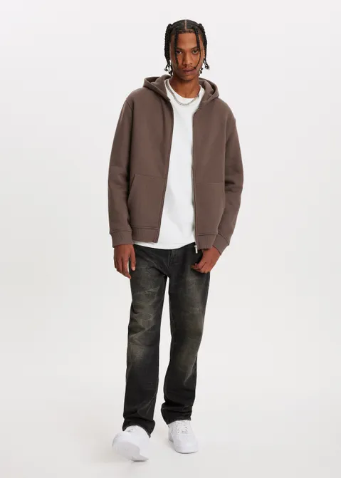 Basic sweatvest bruin (BRN)