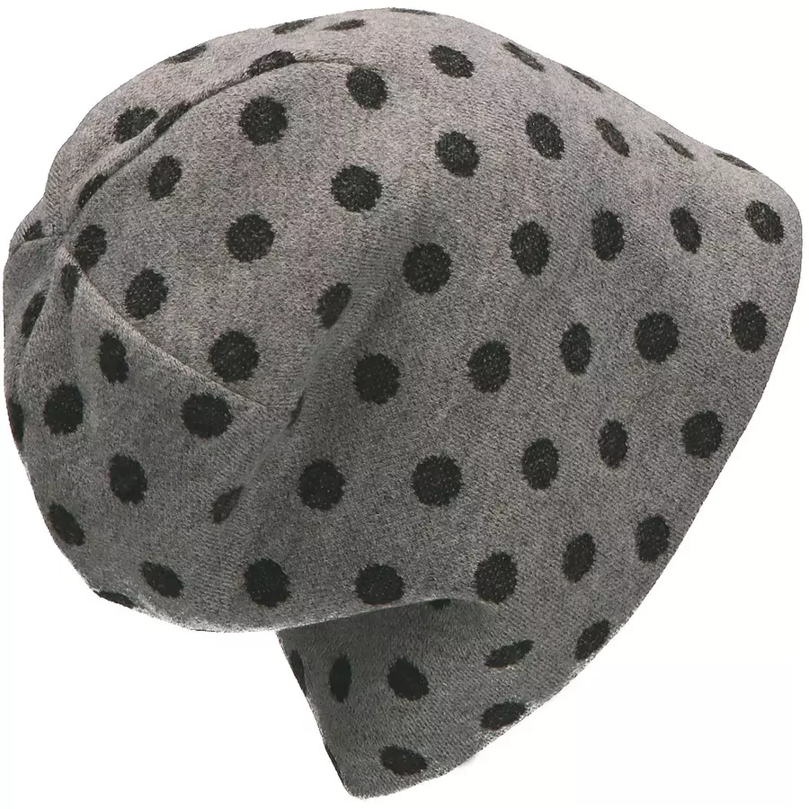 Sterntaler Slouch-Beanie Punkte rauchgrau